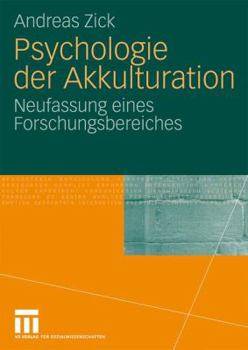Paperback Psychologie Der Akkulturation: Neufassung Eines Forschungsbereiches [German] Book