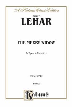 Plastic Comb The Merry Widow: English Language Edition, Comb Bound Vocal Score (Kalmus Edition) Book