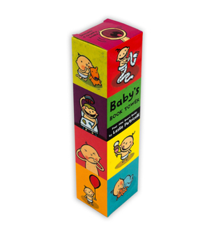 Hardcover Baby's Book Tower: (Set of Four Mini Board Books for Babies and Toddlers about Emotions, Opposites, Sounds, and Playful Learning) Book