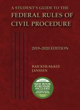 Paperback A Student's Guide to the Federal Rules of Civil Procedure, 2019-2020 (Selected Statutes) Book