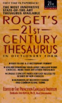 Mass Market Paperback Roget's Twenty-First Century Thesaurus: In Dictionary Form Book