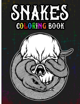 Snakes Coloring Book: A Creative Adult Coloring Book in Zentangle Patterns Featuring Unique Snake Species Designs to Color, Including Wild Anacondas, ... Pythons, and More | Black Background Style