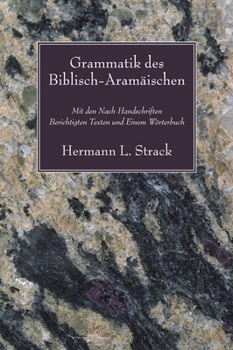 Paperback Grammatik des Biblisch-Aramaischen Book