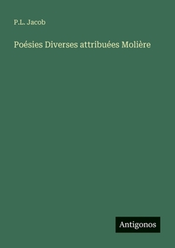 Paperback Poésies Diverses attribuées Molière [French] Book