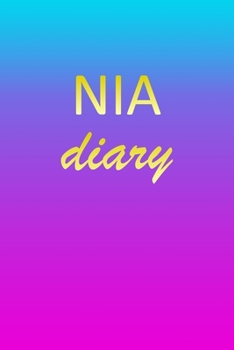 Nia: Journal Diary | Personalized First Name Personal Writing | Letter N Blue Purple Pink Gold Effect Cover | Daily Diaries for Journalists & Writers ... Taking | Write about your Life & Interests