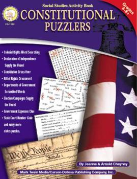 Paperback Constitutional Puzzlers, Grades 4 - 8 Book