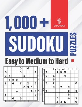 Paperback 1000+ SudoKu Puzzles Easy to Medium to Hard: Sudoku puzzle book for adults Book