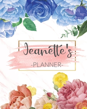 Paperback Jeanette's Planner: Monthly Planner 3 Years January - December 2020-2022 - Monthly View - Calendar Views Floral Cover - Sunday start Book