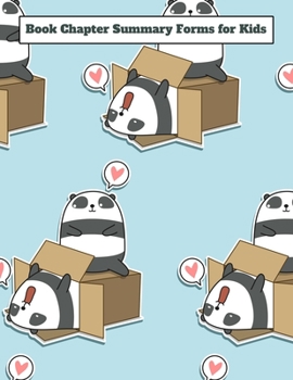 Paperback Book Chapter Summary Forms for Kids: A guided tool to help retain what you've read - Pandas Love Boxes Book