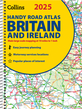 Spiral-bound 2025 Collins Handy Road Atlas Britain and Ireland: A5 Spiral Book