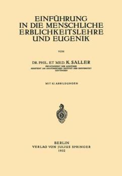 Paperback Einführung in Die Menschliche Erblichkeitslehre Und Eugenik [German] Book