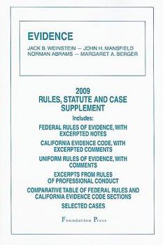 Paperback Evidence: Rules, Statute and Case Supplement Book