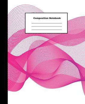 Composition Notebook: Pink and Dark Purple Abstract Horizontal Banner Wide Ruled