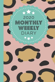 2020 Monthly Weekly Diary: 1 Year, January to December, UK Schedule and Appointment Planner for Goal Setting and Reflection with a Pink Cheetah Print Design