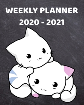 Paperback 2020-2021 Weekly Planner: 2 Year Weekly & Monthly View Organizer & Agenda with To-Do's - For Cat Lovers Book