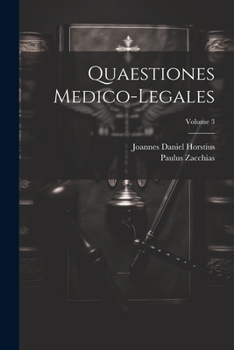 Paperback Quaestiones Medico-legales; Volume 3 Book
