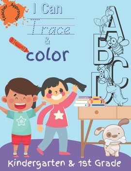 Paperback I can Trace & Color: Kindergarten and 1st Grade Book