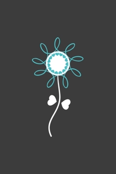 Writing About My Health Journey with Dysautonomia: College Ruled Notebook ( Turquoise Awareness Ribbon Flower Cover)