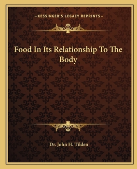 Paperback Food In Its Relationship To The Body Book