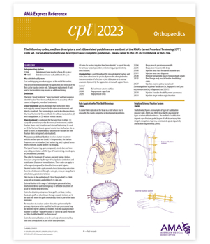 Wall Chart CPT 2023 Express Reference Coding Card: Orthopaedics Book