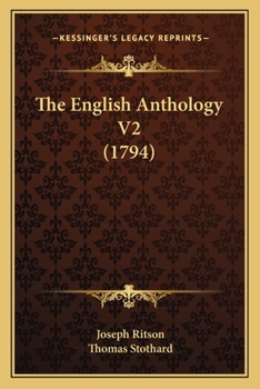 Paperback The English Anthology V2 (1794) Book