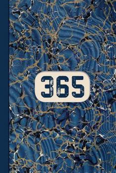 Paperback Monogram 365 Day Journal Marble Notebook (Blue Ginger Edition): Blank Lined Notebook Diary for One Year Projects: Page a Day, for Any Year End, with C Book