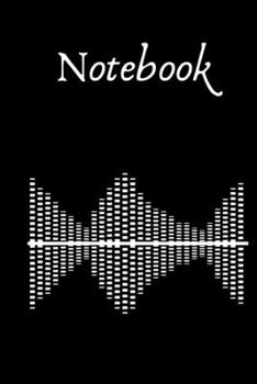 Paperback Notebook: Retro Sound Wave Design Notebook for Music Lovers. Song Writing Journal: Lined/Ruled Paper For Musicians, Music Lovers Book