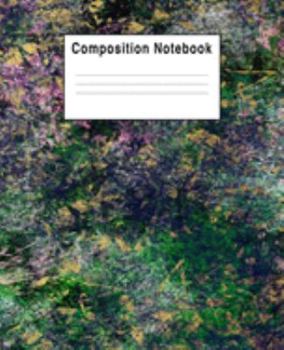 Paperback Composition Notebook: Grunge Green Abstract Art Book