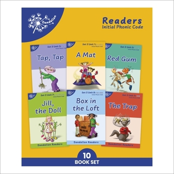 Paperback Phonic Books Dandelion Readers Set 2 Units 1-10 (Alphabet code blending 4 and 5 sound words): Decodable books for beginner readers Alphabet code blend Book