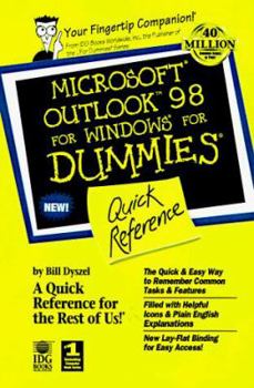 Spiral-bound Microsoft Outlook 98 for Windows for Dummies Quick Reference Book