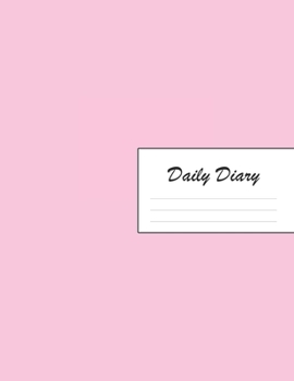 Paperback Daily Diary: Blank 2020 Journal Entry Writing Paper for Each Day of the Year - Light Pink - January 20 - December 20 - 366 Dated Pa Book