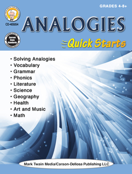 Paperback Analogies Quick Starts Workbook, Grades 4 - 12 Book