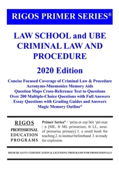 Paperback Primer Series Law School and UBE Criminal Law and Procedure Primer Book