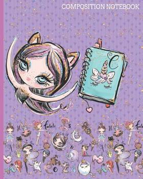 Paperback C Composition Notebook: Monogrammed Initial Primary School Wide Ruled Interior Notebook Book