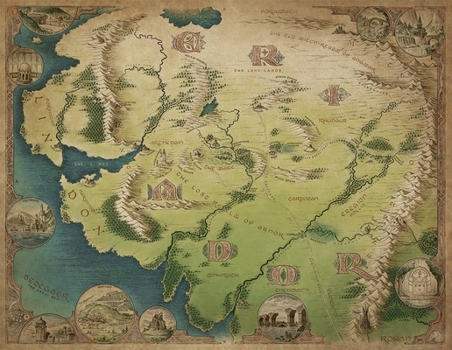 Misc. The One Ring: Map of Eriador 1000 Piece Jigsaw Puzzle Book