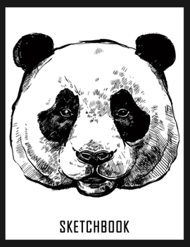 SKETCHBOOK: Panda Face Fun Activity Book for Drawing, Sketching, Crayon Coloring, Writing, Designing, Doodling & Painting, Blank Paper Personalized ... Girls, Teens, Adults | Unlined Notebook Large