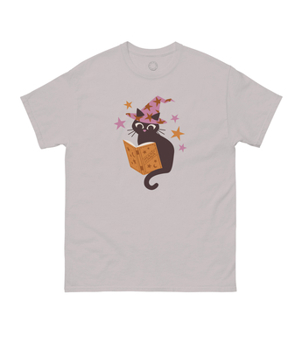 Misc. Witchy Cat Unisex T-Shirt X-Large Book