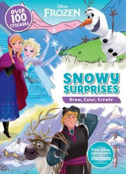 Paperback Disney Frozen Snowy Surprises: Draw, Color, Create Book
