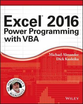 Paperback Excel 2016 Power Programming with VBA Book