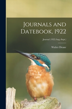 Paperback Journals and Datebook, 1922; Journal (1922: Aug.-Sept.) Book