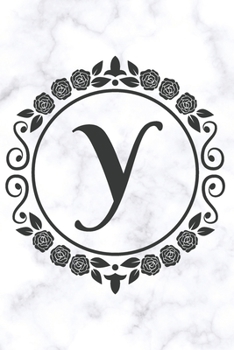 Paperback Y: Sketchbook - Cute Personalized Floral Initial Monogram Drawing Book for Artists - Pretty Doodling Pad for Students for Book