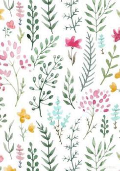 DOT Grid Journal : Blank Book Diary Notebook Watercolor Flowers and Plants MATTE Non-Glossy Cover: 7 X 10 Size, 100 Pages, Perfect for Bullet Journaling!