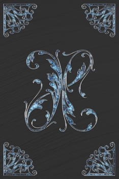 X: Letter ornament monogram initial Lined Notebook Journal Great Appreciation First, Middle or Last Name Gift 120 pages 6x9 inches