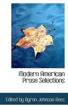 Paperback Modern American Prose Selections Book