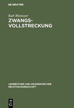 Hardcover Zwangsvollstreckung [German] Book