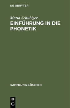 Hardcover Einführung in Die Phonetik [German] Book