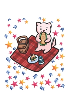 Paperback Picnic Stars Cat Notebook: Graph Paper Journal 6x9 - 120 Pages Book