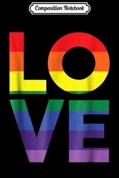 Composition Notebook: LGBT Love Rainbow Gay Pride Rainbow Flag Vintage  Journal/Notebook Blank Lined Ruled 6x9 100 Pages