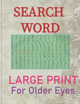 Paperback Search Words Large Print, For Older Eyes: Puzzle book [Large Print] Book