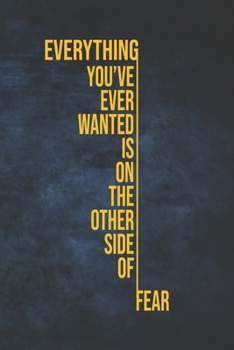 Other Side of Fear: motivational quote, s Notebook, University, Graduation gift